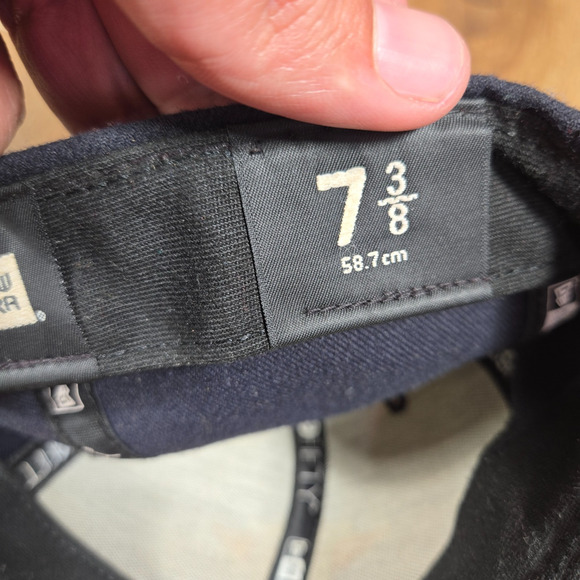 New Era 59Fifty Houston Astros Hat 7 5/8 Authentic On-Field MLB Cap Blue Orange - Picture 5 of 6